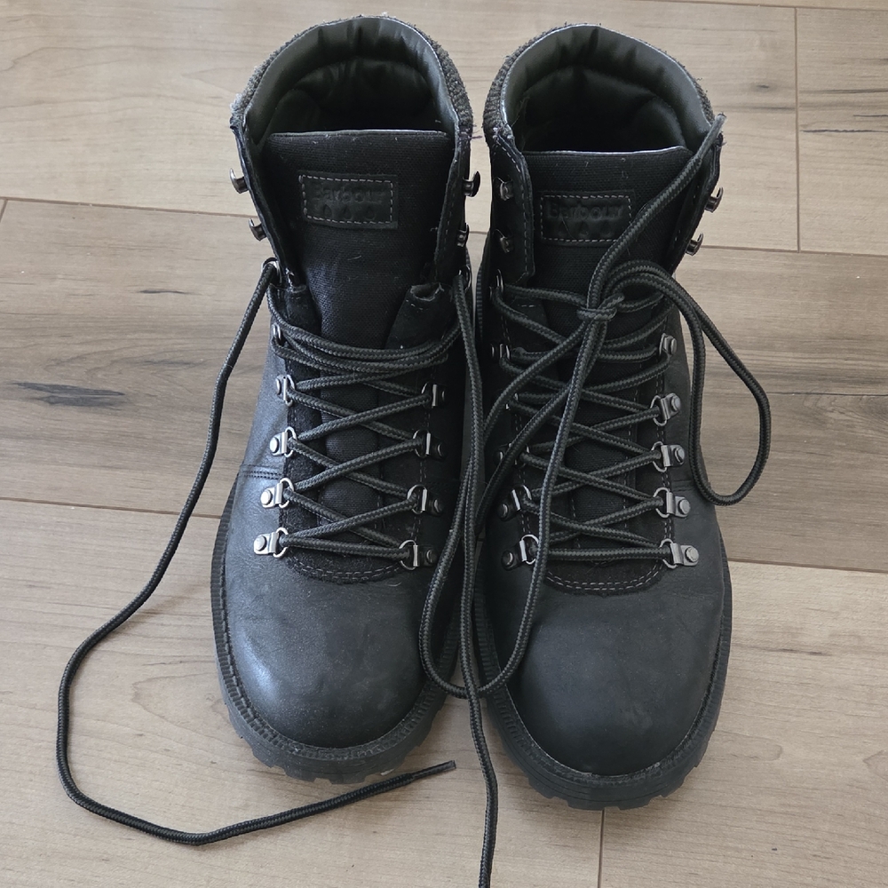 Barbour Charcoal Lace-Up Boots